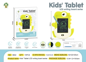 4.5-inch cartoon dinosaur LCD writing tablet color screen