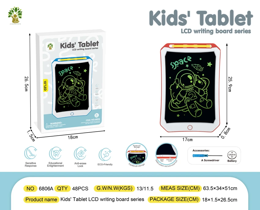 10-inch LCD Writing Tablet Color (Delivery Battery & Screwdriver)