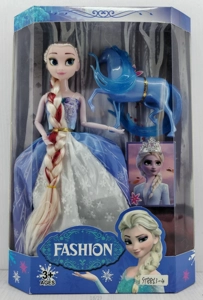 11.5-inch articulated evening gown ice princess Barbie doll with ice horse crown