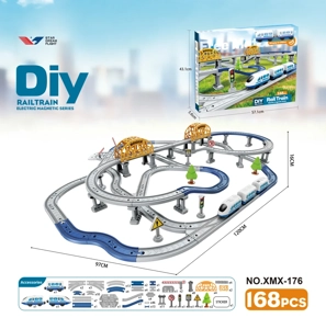 DIY assembly electric rail train/168PCS