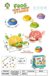 Balance training river crossing stones funny dynamic frog * 1 crab whistle sound effect * 4 pieces