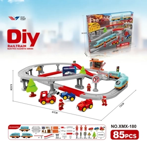 DIY assembly electric rail train/85PCS