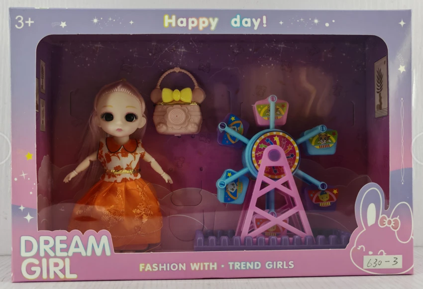 6-inch realistic Ye Luoli doll with bag and Ferris wheel