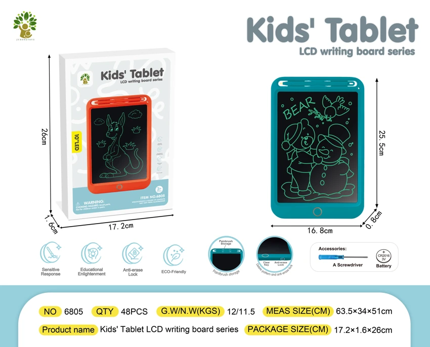 10-inch LCD Tablet Monochrome (Delivery Battery & Screwdriver)