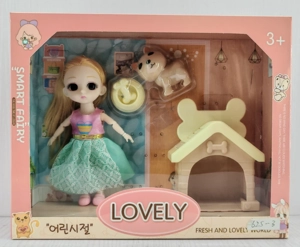 6-inch realistic Ye Luoli dog in a doghouse