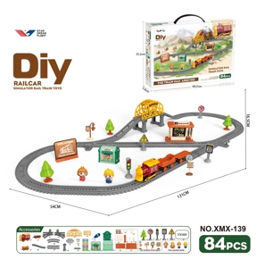DIY assembly electric rail car/84PCS