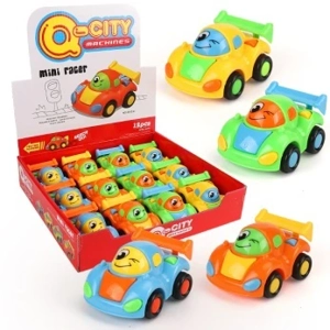 Inertia four-color cartoon race car