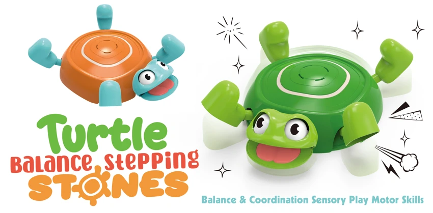 Balance training river crossing stones funny dynamic turtle without light and sound effect