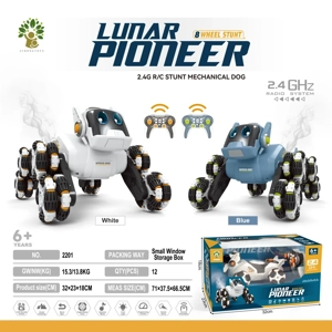 Eight-wheeled stunt - robot dog