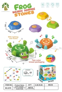 Balance training river crossing stones funny dynamic turtle (with light and sound effect) * 1 crab whistle sound effect * 4 pieces