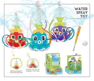 Sprinkling octopus with baseball