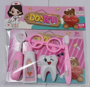 Pink pretend play medical tools