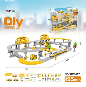 DIY assembly electric rail train/125PCS