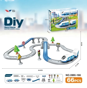 DIY assembly electric rail train/66PCS