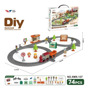 DIY assembly electric rail car/74PCS