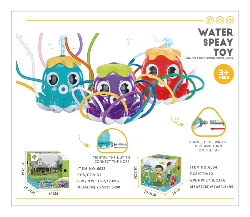 Octopus playing in the water