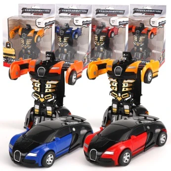 Inertia collision transforming Bugatti sports car