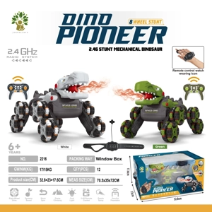 Eight-round stunt - dinosaurs
(with remote control watch)