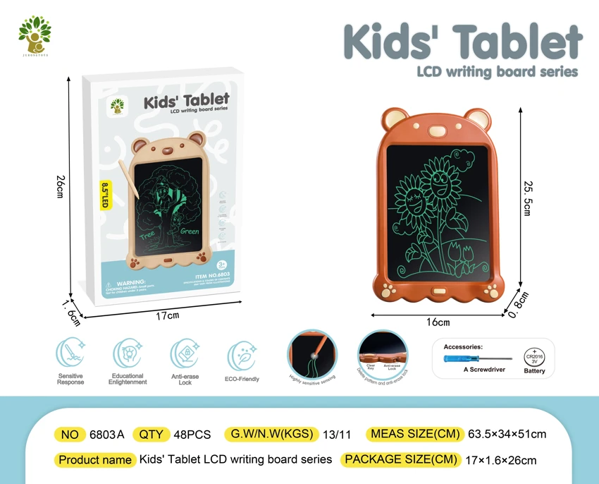 8.5 inch Bear LCD Writing Pad, Monochrome (Delivery Battery & Screwdriver)