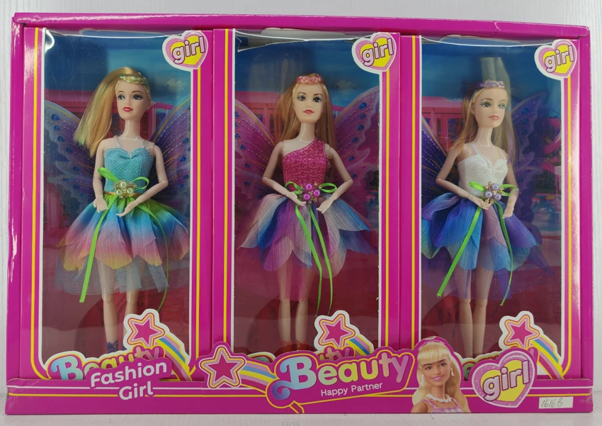 11.5-inch lifelike fairy Barbie dolls with wings 3PCS