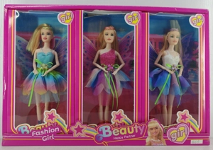 11.5-inch lifelike fairy Barbie dolls with wings 3PCS