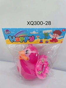 Eco-friendly soft rubber extra large heart duck, swim ring 14*13*14.5