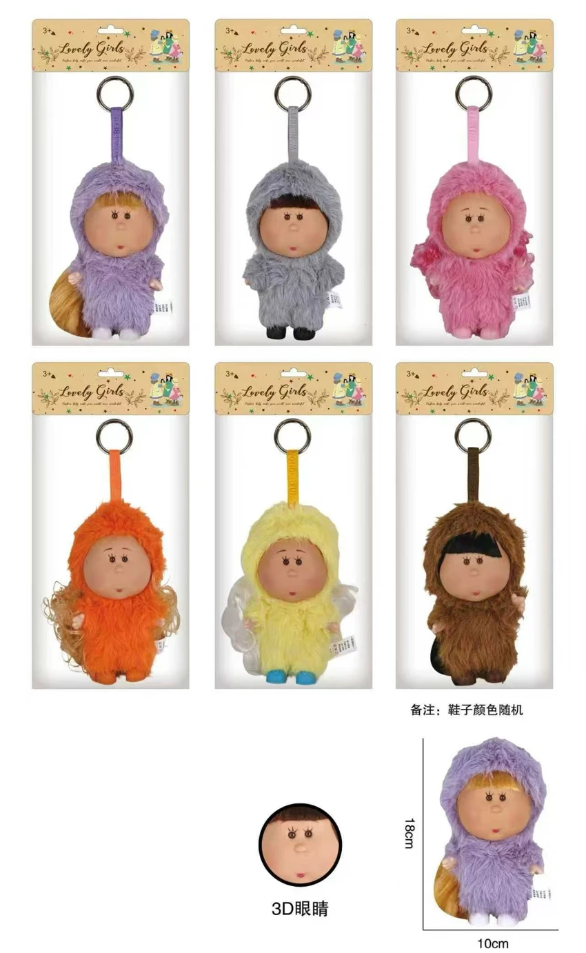 7-inch 5-joint PVC vinyl doll with 3D eyes, plush clothes, Spanish Mia potato doll with theme song music, 6 styles mixed