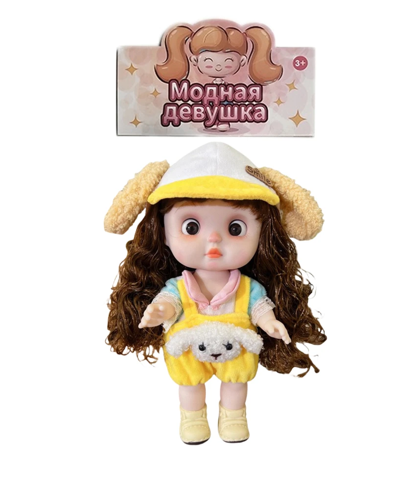 12-inch 28CM Eco-friendly All-Vinyl 3D Real Eye Cute Doll Peachy Bun