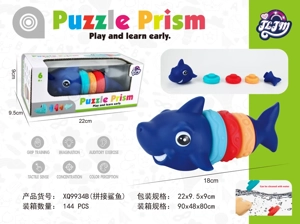 Educational assembled shark, crocodile, hippo, three types mixed pack