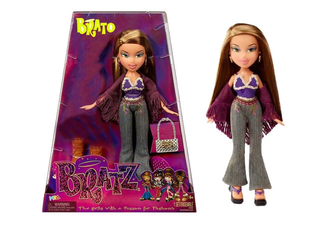 MGA BRATZ Summer Series 10-inch 9-joint big-foot, big-thigh action doll with big head, comes with glasses, comb, and handbag