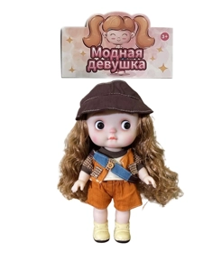 12-inch 28CM Eco-friendly All-Vinyl 3D Real Eye Cute Doll Peachy Bun