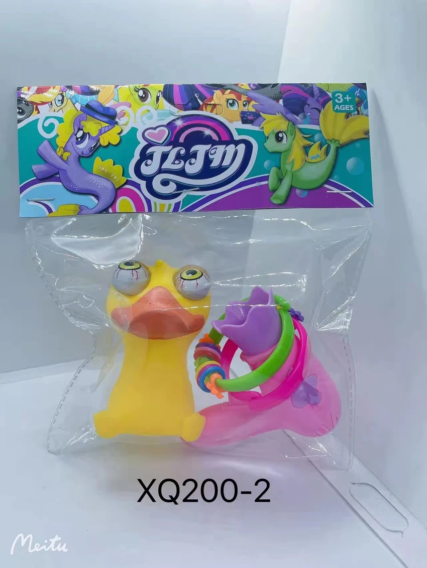 Squeeze eye-popping eco-friendly dolls with a variety of mixed blow tubes and 2 bracelets
