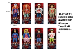 High-End 11.5-inch 11-joint Real Body with Colorful Lights and Music Theme Song Stranger Things Season 5 Live-Action Barbie with Golden Mink Card, Includes Stranger Things Theme Accessories, 8 Styles Mixed Pack