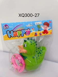 Eco-friendly soft rubber extra large dinosaur duck, swim ring 14*13*14.5