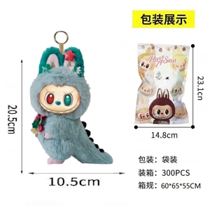 1-to-1 Bubble Mart THE MONSTERS 10th Anniversary Follow ZIMOM Through Time 3.0 Plush Enamel 18cm 24D Real Eyeball Plush Cotton Body Enamel Face Big Boss