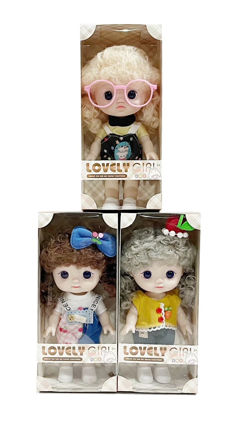 8-inch 24CM fully rubber environmentally friendly 3D real eyeball cute doll Peach Ball, 3 styles mixed