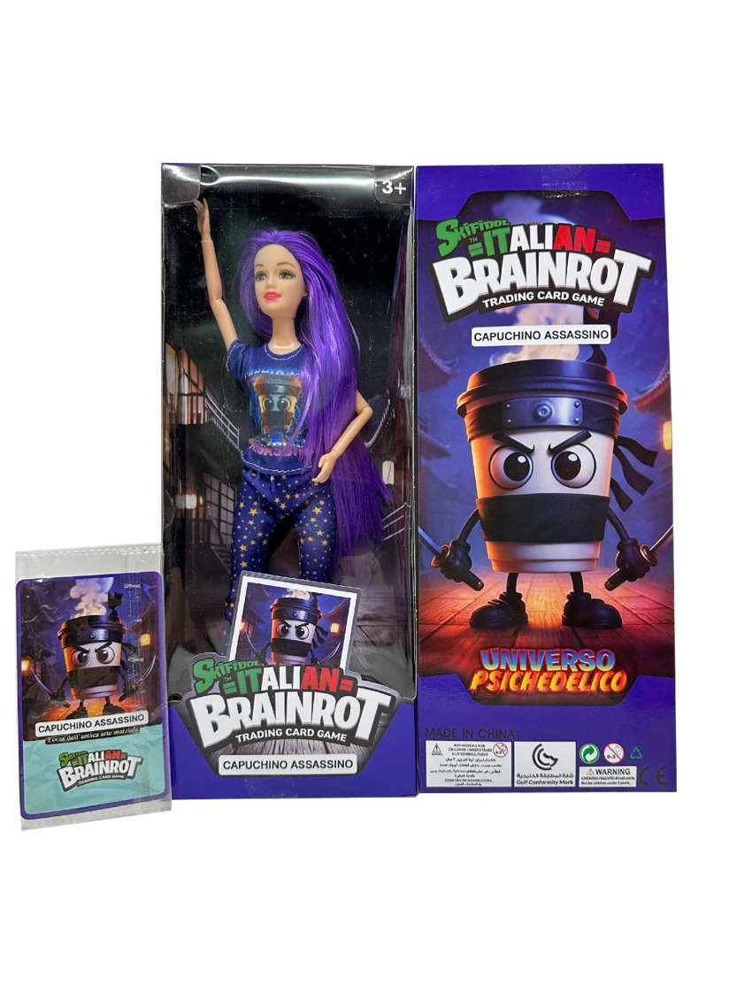 Mattel edition 11.5-inch 12-joint solid body Shanhaijing Ninja Milk Tea Person with one card