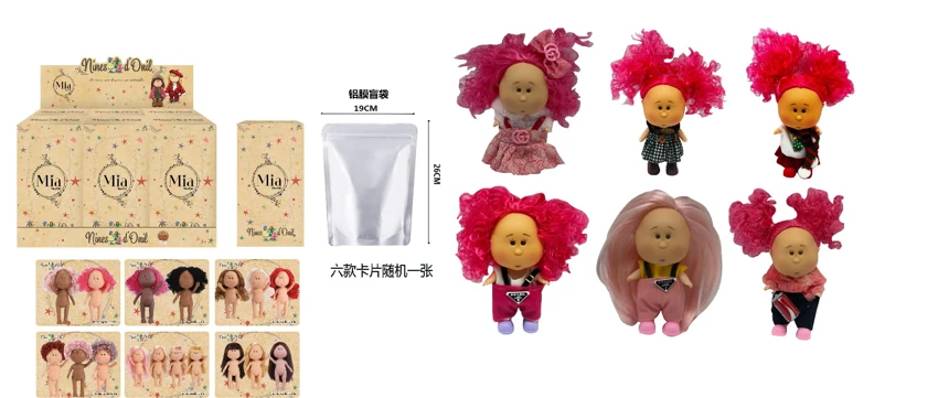 Explosive genuine 1 to 1 fashion 18CM fully enameled Spanish Mia potato doll doll with card 6 models 6PC
