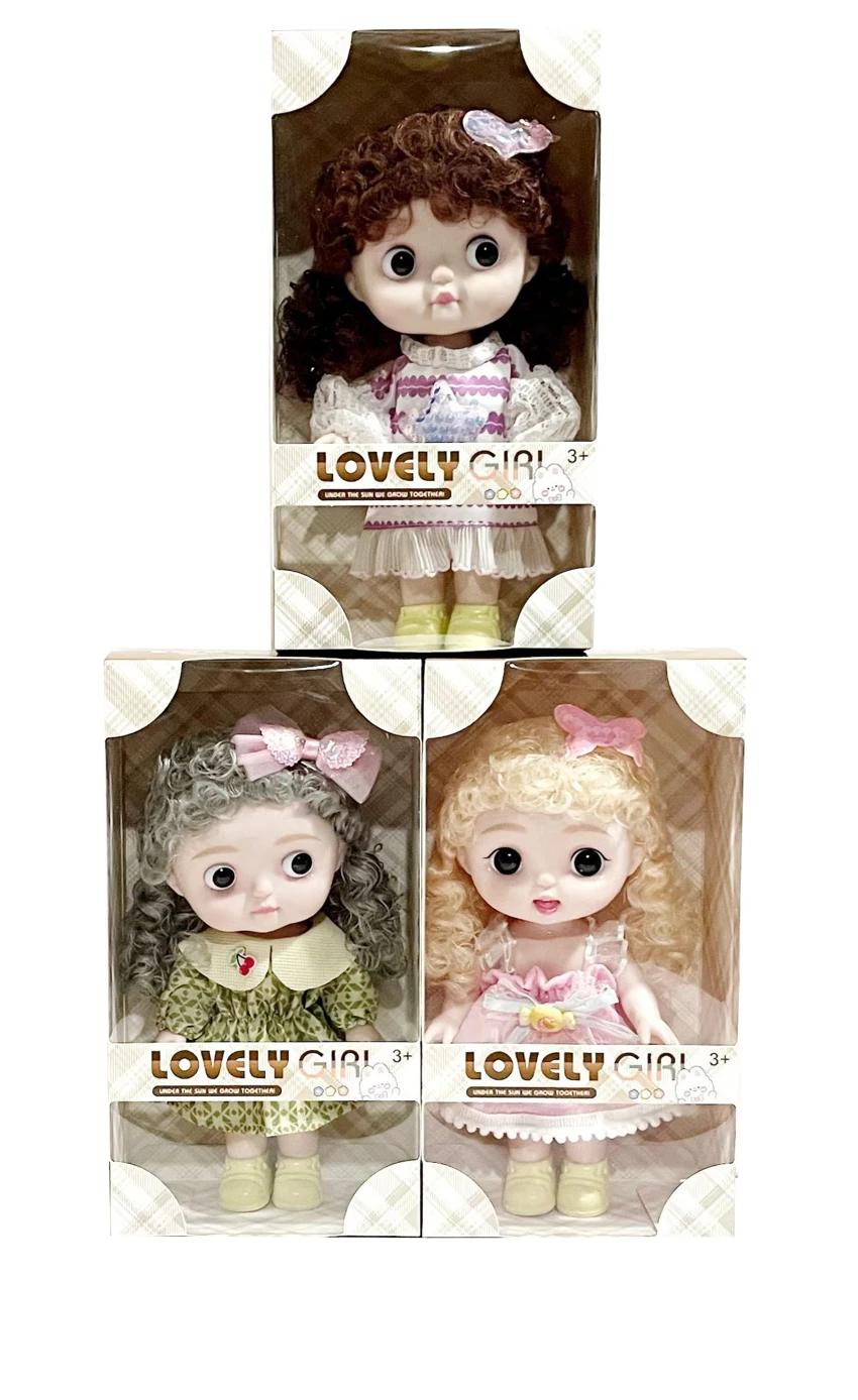 8-inch 24CM fully rubber environmentally friendly 3D real eyeball cute doll Peach Ball, 3 styles mixed