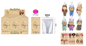 Explosive genuine 1 to 1 plush 20CM12 joint solid with colorful lights theme music Spain Mia potato doll doll with key with card 6 models 6PC