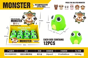 Squishy Fun Popping Eyes Frog 12PCS