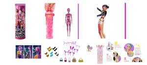 水溶变色泡水系列 K-POP 猎魔女团动画版11.5寸实身鲁米佐伊米cospiay朋克芭比带金貂卡片一张他带发夹带手提包