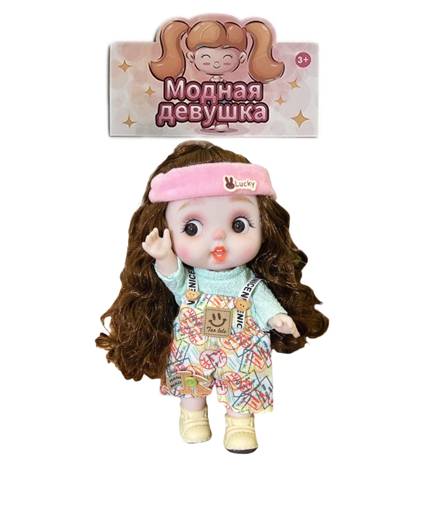 12-inch 28CM Eco-friendly All-Vinyl 3D Real Eye Cute Doll Peachy Bun