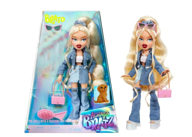 MGA BRATZ Summer Series 10-inch 9-joint big-foot, big-thigh action doll with big head, comes with glasses, comb, and handbag