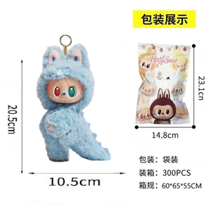 1-to-1 Bubble Mart THE MONSTERS 10th Anniversary Follow ZIMOM Through Time 3.0 Plush Enamel 18cm 24D Real Eyeball Plush Cotton Body Enamel Face Big Boss