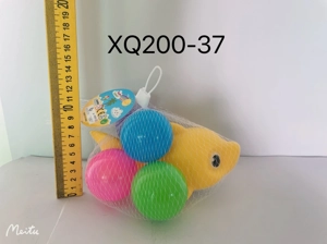 Eco-friendly Rubber Shark 1, Color Balls, 4-pack, 5 pieces total