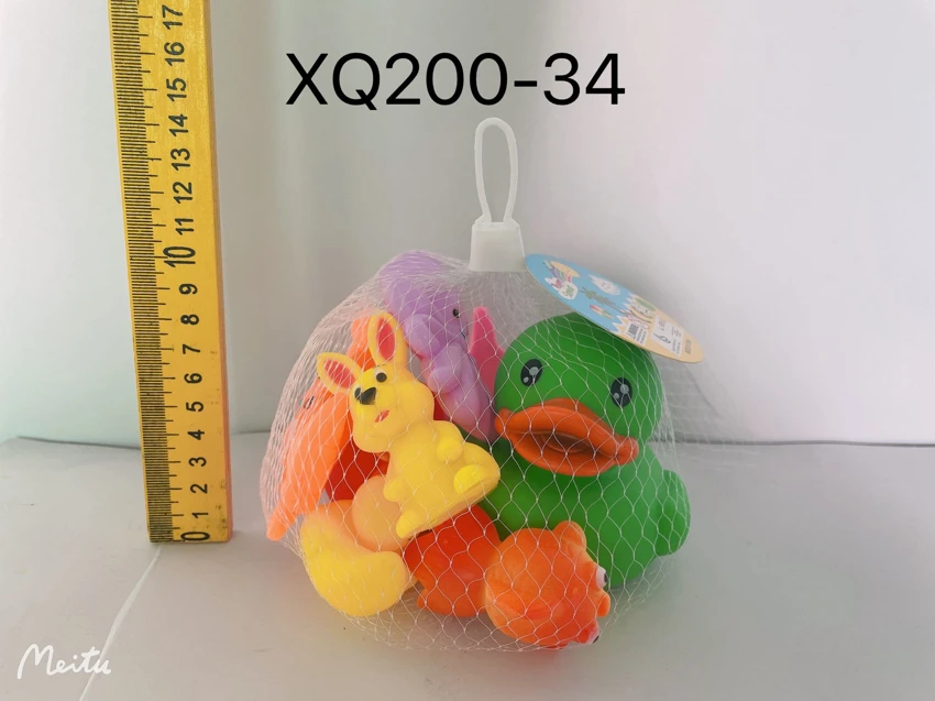Eco-friendly Rubber Medium Duck, Small Duck, Bathing Animals, 8-pack