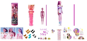 Water-soluble Color-changing Bubble Water Series K-POP Demon Hunting Witch Team Animated Version 11.5-inch Real Body with Lumi, Zoe, and Mira Singing Barbie, comes with a mink card, hair clip, and handbag