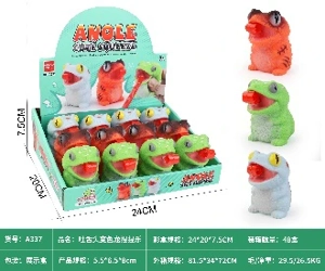 Tongue-Sticking Chameleon Squeeze Toy (Display Box, 3 Mixed Styles)