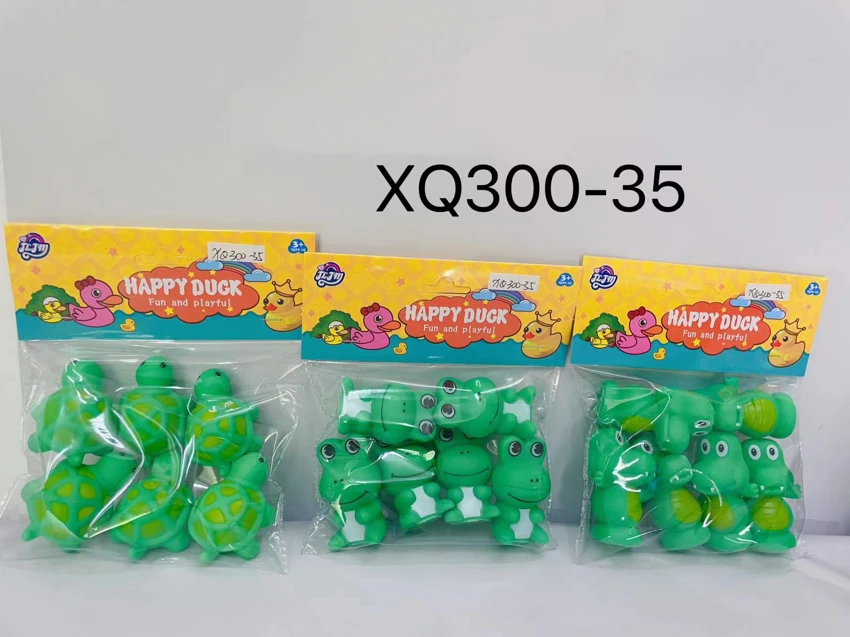 Eco-friendly small water play animals green pack of 6, mixed pack, turtle, frog, dinosaur